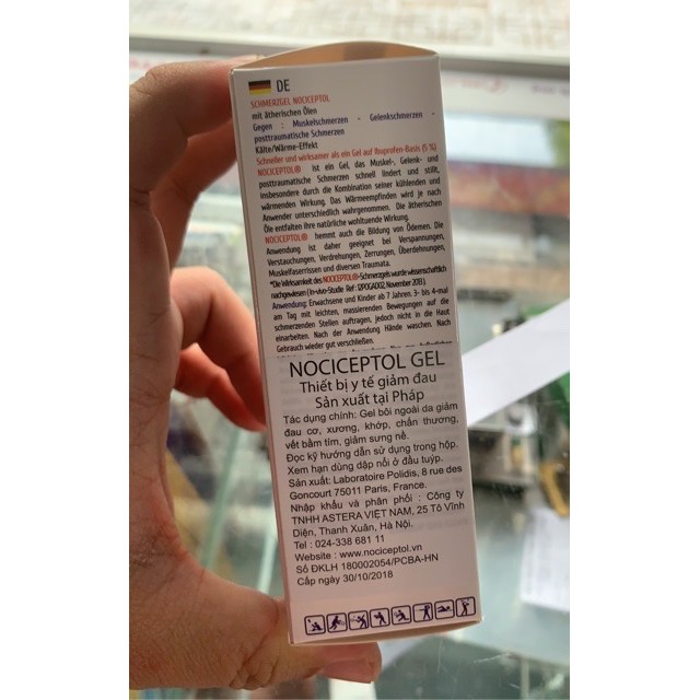 Kem Bôi Dạng Gel Nociceptol Hỗ Trợ Giảm Đau Và Các Vấn Đề Liên Quan Xương Khớp Hộp 120ml