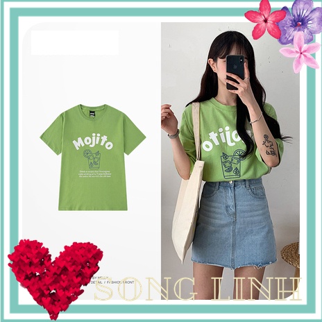 (CÓ SẴN) Áo thun cộc tay Nelly -Heybig mẫu MOJITO