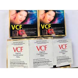 VCF Màng phim tránh thai ( Nhập khẩu chính hãng MỸ) Hộp 3 miếng