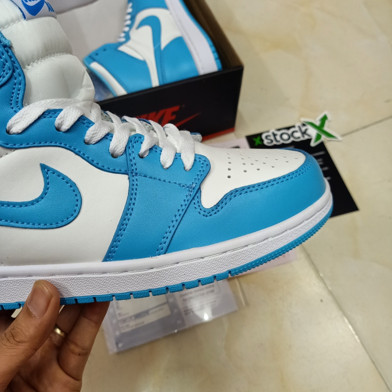 Giày Jordan 1 UNC Trắng Xanh Da Trời Cổ Cao Nam Nữ