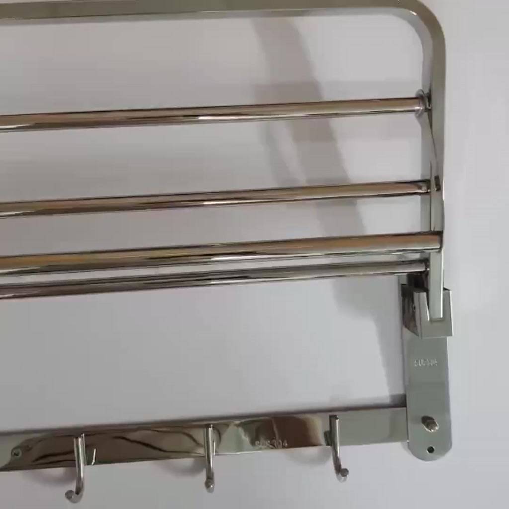 Vắt khăn nhà tắm inox 304, kệ để khăn nhà tắm, thanh vắt khăn móc treo quần áo, vắt khăn nhà tắm gấp đa năng inox 304 | BigBuy360 - bigbuy360.vn