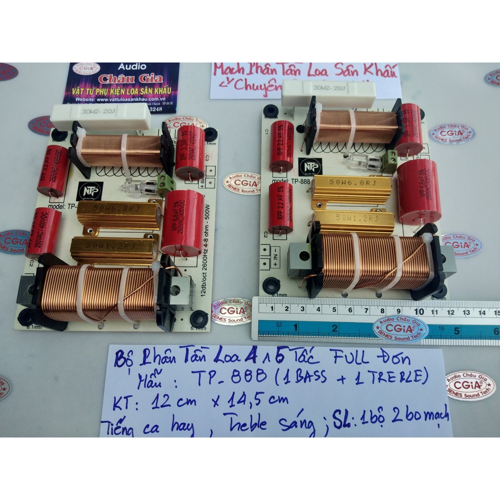 Mạch phân tần loa 4 tấc 5 tấc đơn 2 cái Audio Châu Gia