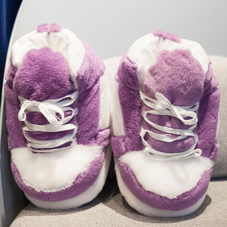 Dép bông đi trong nhà cute nữ ĐẾ CAO SU CHỐNG NƯỚC có thể đi ra đường và đi trong nhà, Giày sneaker bông HOT năm 2021