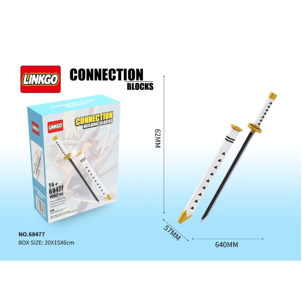 Mô Hình Kiếm Đồ Chơi Katana Linkgo, One Piece trong One Piece Đảo Hải Tặc, Đồ Chơi lắp ráp rèn luyện trí tuệ