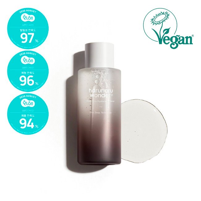 Nước hoa hồng thuần chay làm dịu dưỡng ẩm tinh chất gạo đen Haruharu Wonder  Black Rice