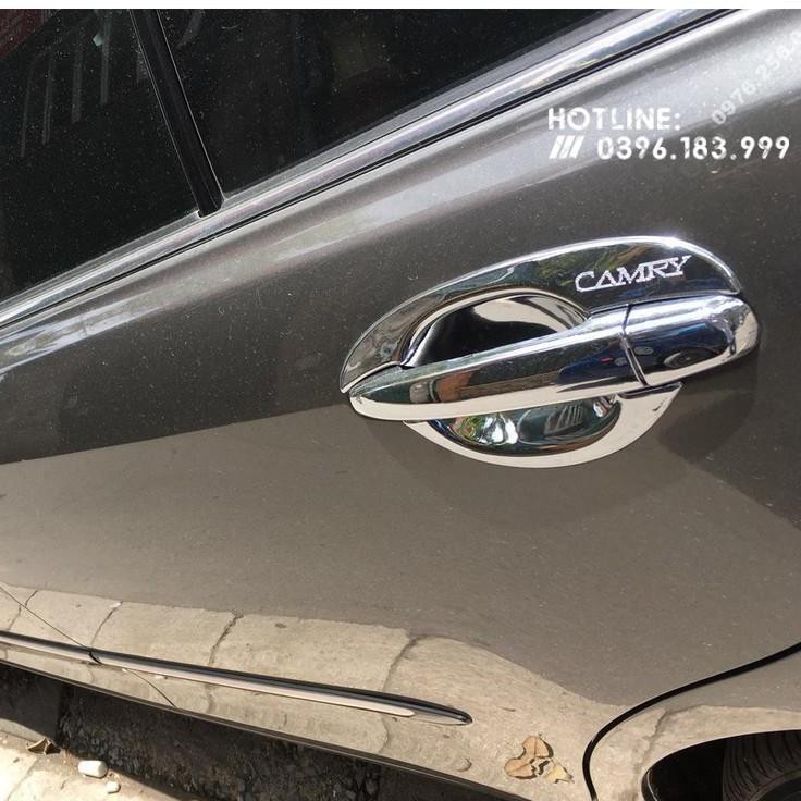 Bộ ốp hõm và ốp tay nắm cửa Inox Toyota Camry mới 2020