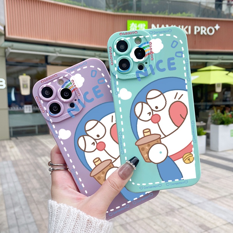 Ốp Điện Thoại Mỏng Chống Sốc Bảo Vệ Camera In Hình Doraemon Thời Trang Cho Samsung Galaxy M51