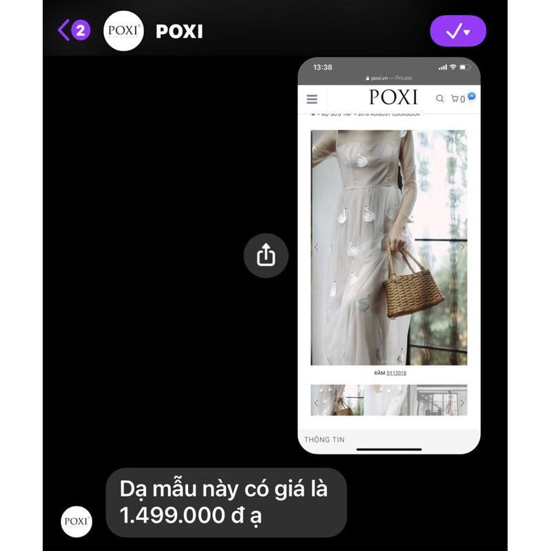 🦢pass🦢 Váy thiên nga Poxi size S