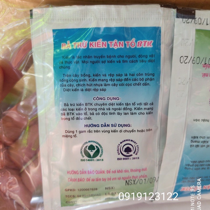10 gói Bả trừ kiến tận tổ BTK