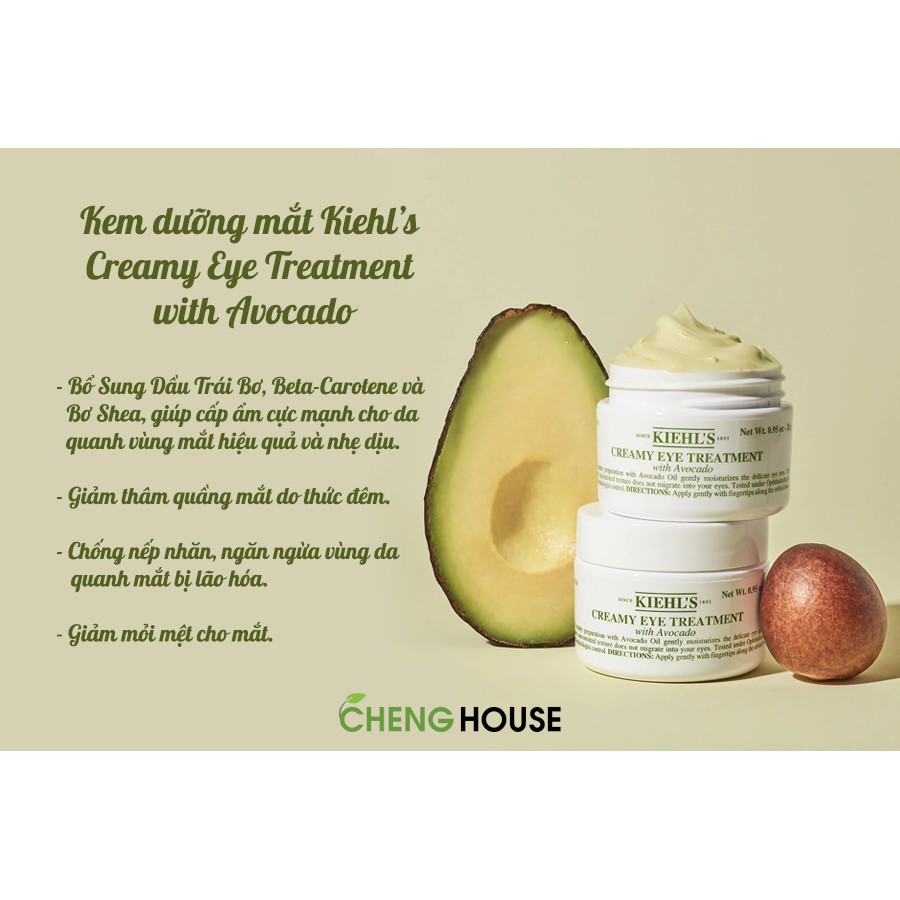 Kem mắt bơ Kiehl’s Creamy Eye Treatment With Avocado