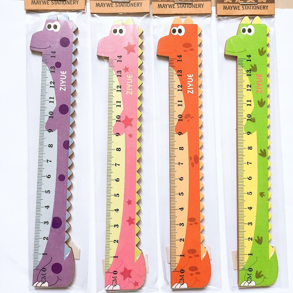 Thước gỗ hình khủng long 14cm