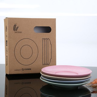 Set 2 đĩa nhựa lúa mì tròn 14cm