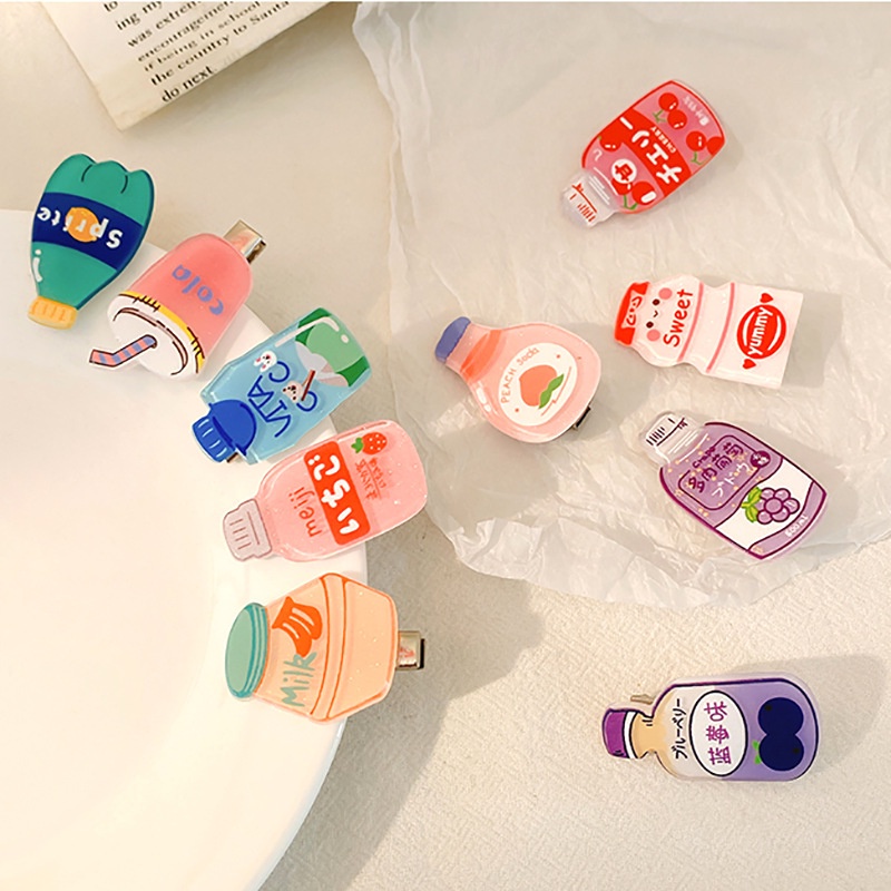 Người đẹp hàn quốc Kẹp tóc mỏ vịt thiết kế kiểu chai nước dễ thương phong cách Hàn Quốc thời trang dành cho nữ Thích hợp cho cả người lớn và trẻ em