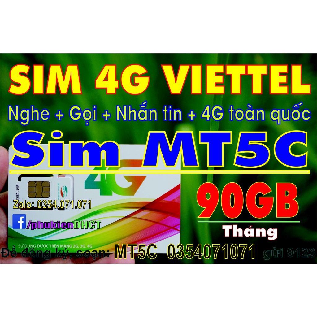 Sim Viettel 4g 90gbtháng 5k 3gbngày Giảm 31