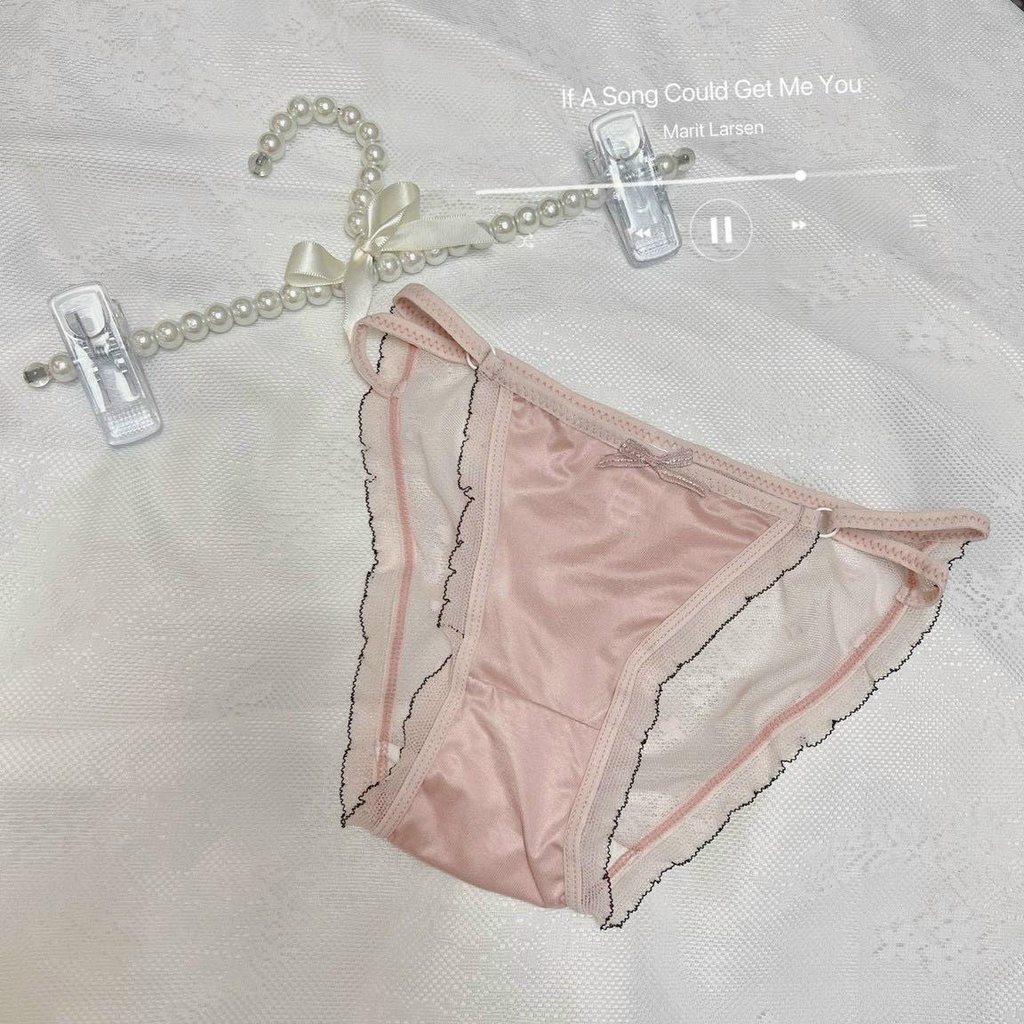 Quần Lót Ren Sexy Viền Màu Phối Họa Tiết Trái Tim Gợi Cảm Quyến Rũ - Moon Underwear