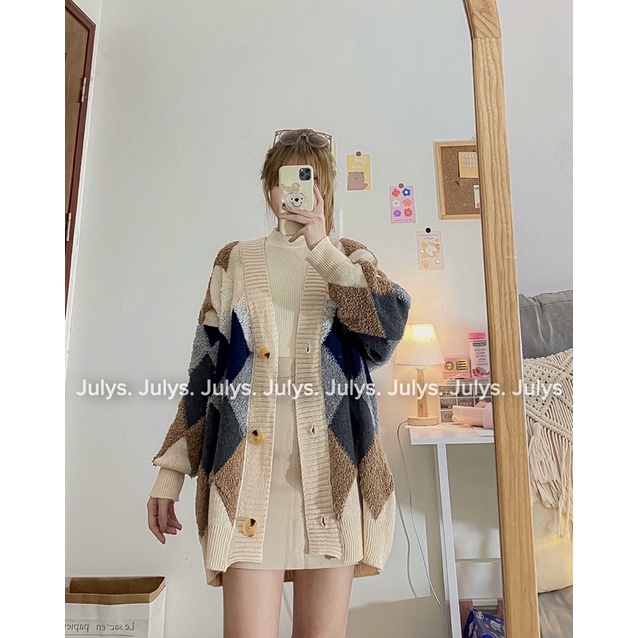Áo cardigan len lông trám dày JULYS STORE (ảnh thật shop chụp kèm video cận chất) | BigBuy360 - bigbuy360.vn