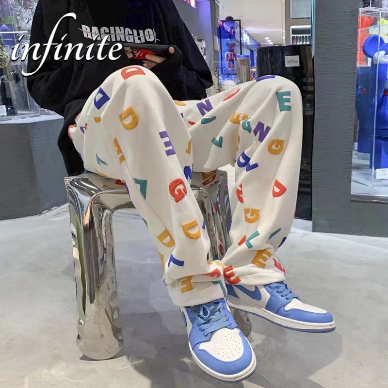 Quần Dài Thể Thao Dáng Rộng Phong Cách Hàn Quốc Thời Trang Xuân Thu Cho Nam