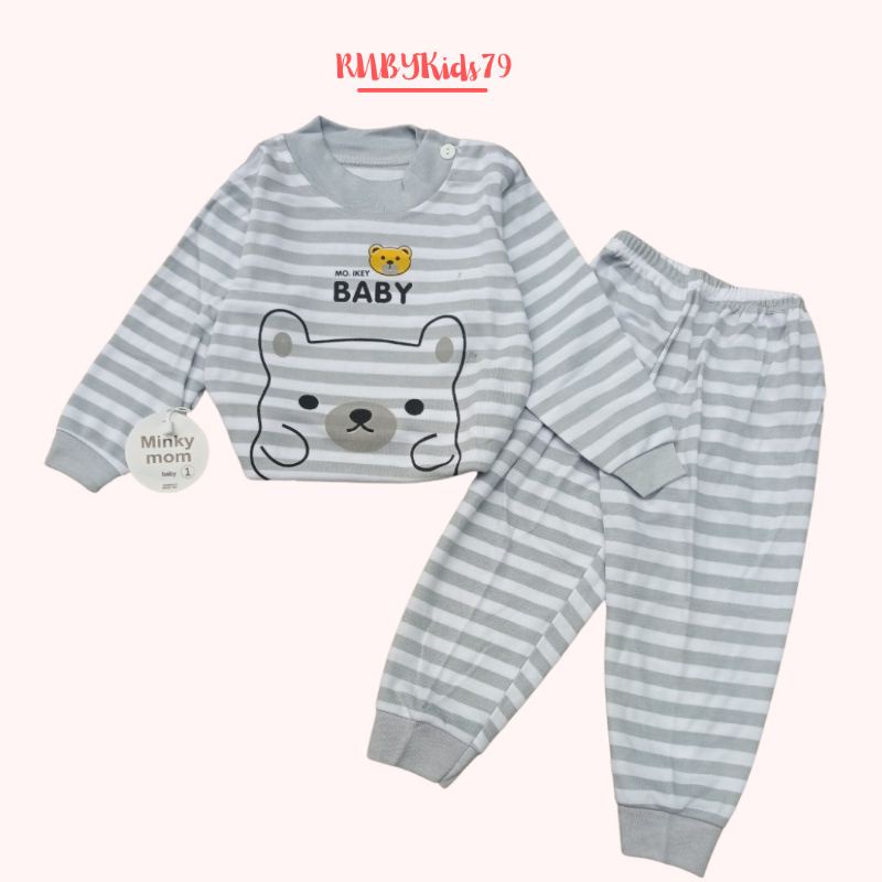 Đồ Bộ tay dài quần dài chất vải cotton cho bé từ 6-15kg rubykids79