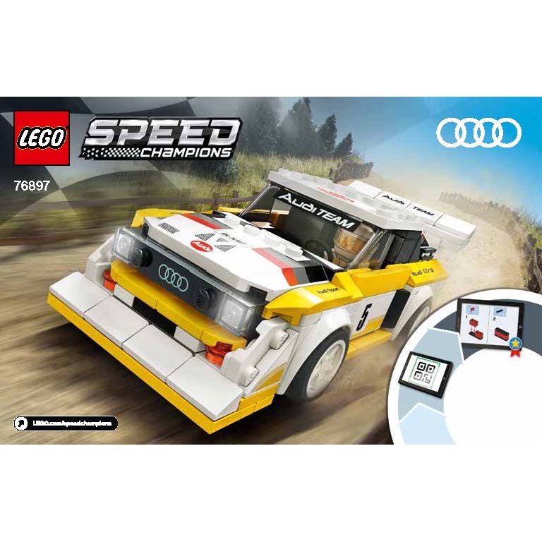 Lego Speed Champions 76897 - 1985 Audi Sport quattro S1 - Bộ xếp hình Lego Xe đua 1985 Audi Sport quattro S1