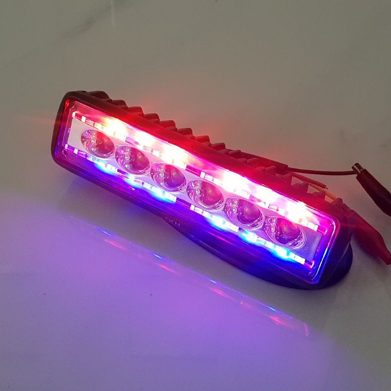 Đèn Trợ Sáng C6 Led Dài Ánh Sáng Trắng (Có Chớp Police Xanh Đỏ)