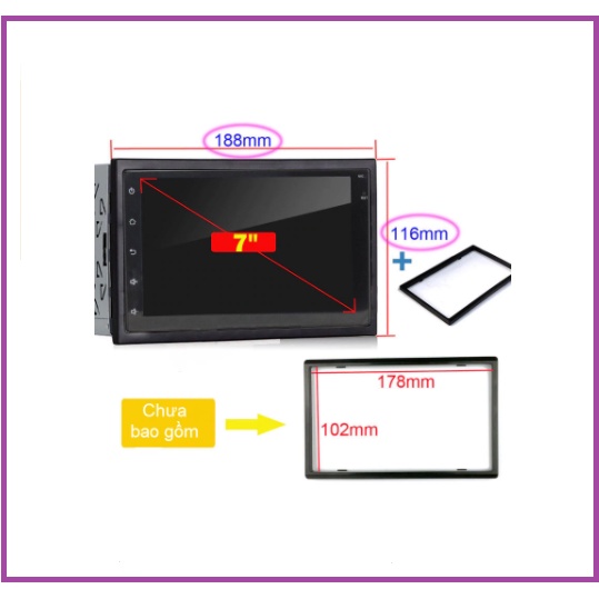 Màn Oled C2, Màn hình ô tô cảm ứng  Androi 7 inch đa chức năng lắp sim 4G- thu phát wifi hoặc wifi tiếng việt. DVD oto