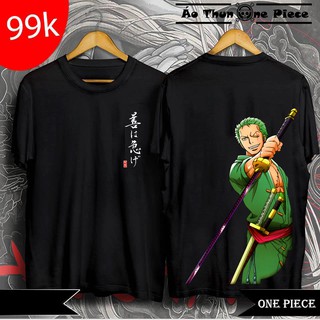 ⚡️FREESHIP⚡️Áo Thun In Hình Roronoa Zoro Kèm Logo Cực Đẹp, Cực Ngầu - Áo Thun One Piece