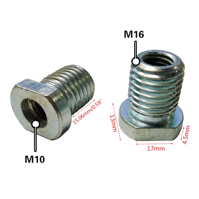 Bộ Chuyển Đổi Máy Mài Góc 100 Độ M10 Sang M16 Bằng Thép Không Gỉ