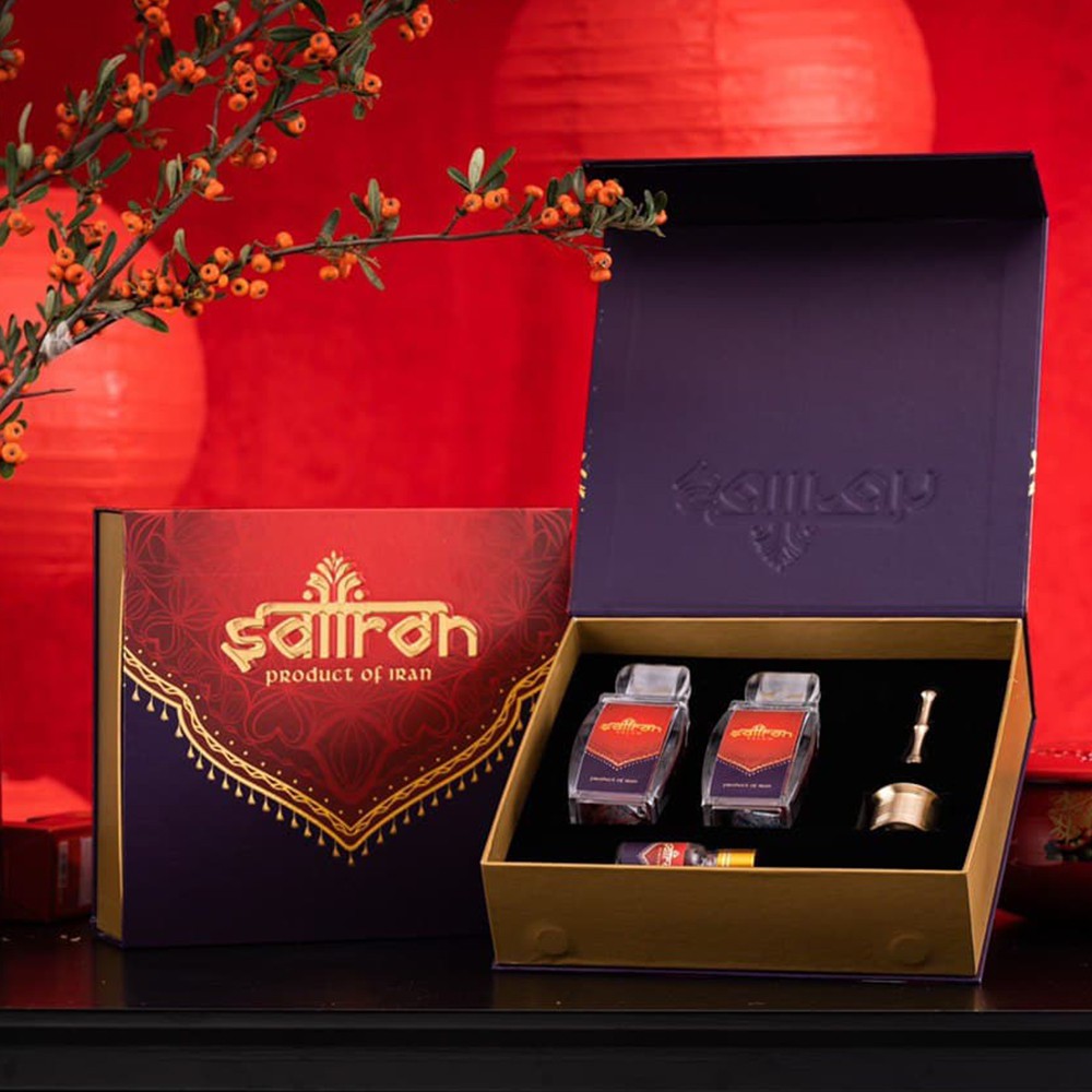 Saffron Salam nhụy hoa nghệ tây cao cấp Set 05 Gram [Tặng thêm 2 Gr saffron và cối nghiền sang trọng]