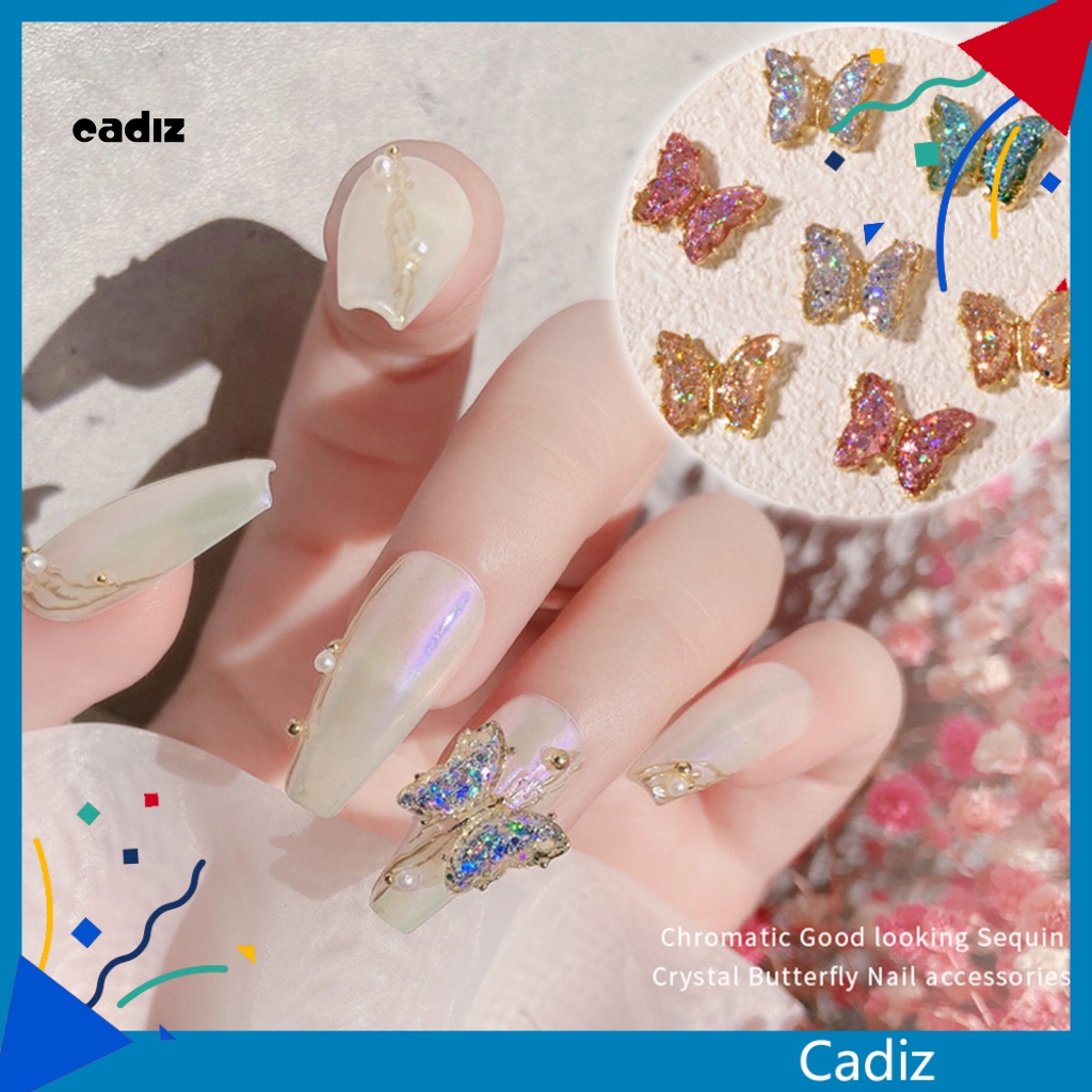 Phụ Kiện Trang Trí Móng Tay Hình Bướm Đính Đá Xinh Xắn