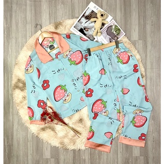 Đồ bộ ngủ pijama lụa dài tay 02