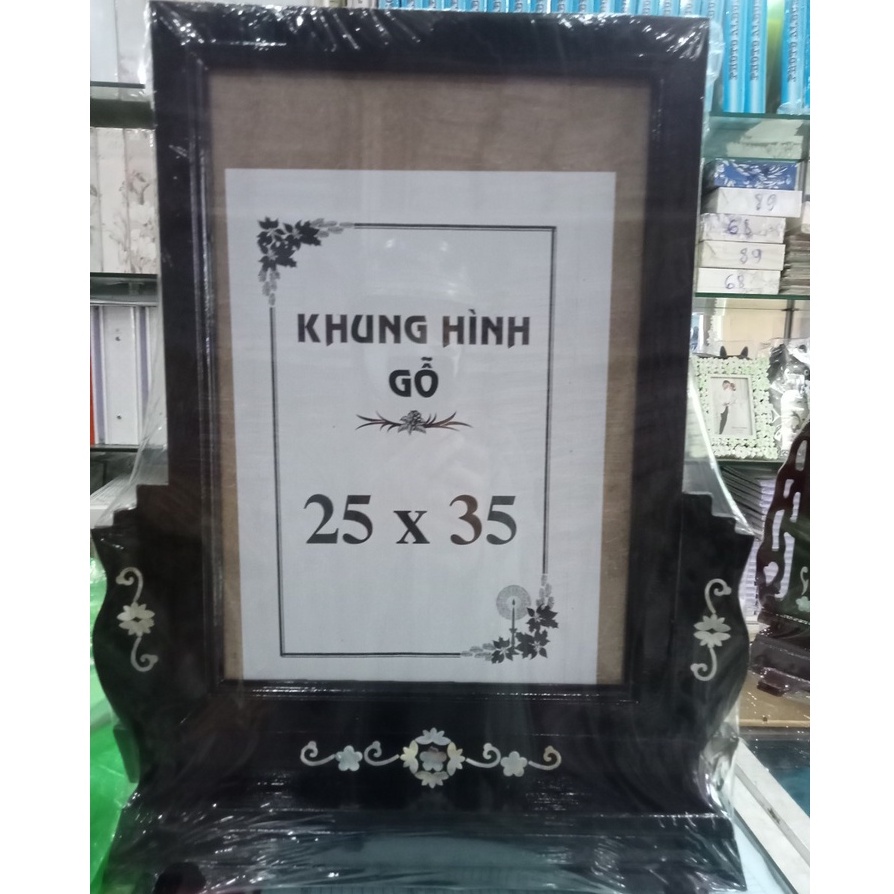 KHUNG ẢNH THỜ có chân đế 25x35 khung gỗ cao cấp