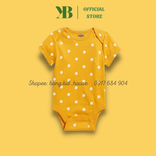 Body chip màu vàng tươi sáng cho bé sơ sinh đến 24 tháng