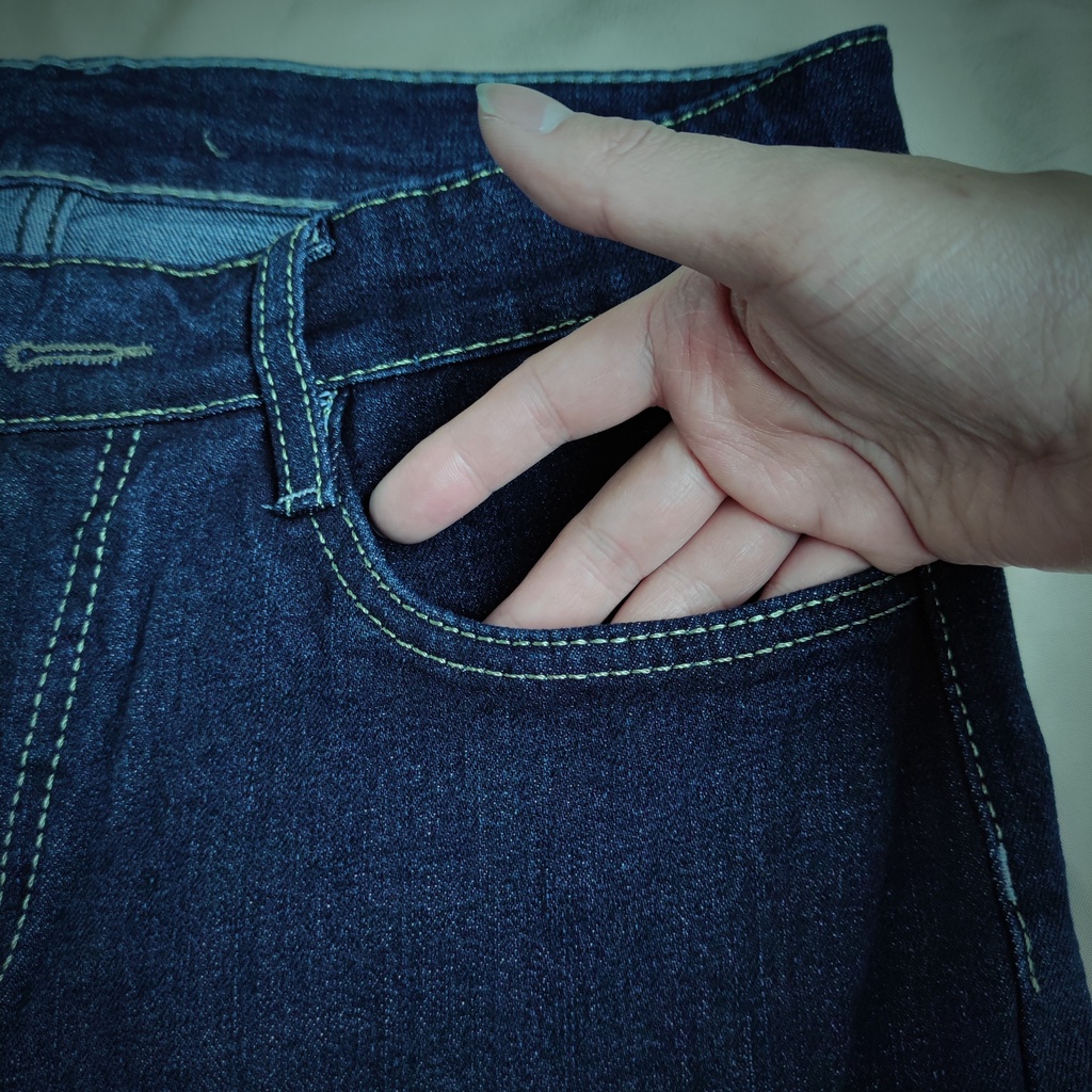 Quần bò nam slim fit màu xanh đậm co giãn 4 chiều cao cấp VNXK Pon.mens