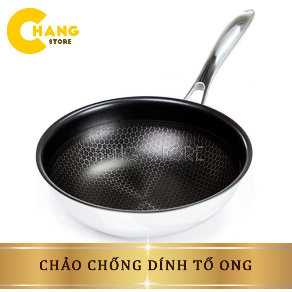 [DÙNG ĐƯỢC BẾP TỪ] Chảo chống dính sâu lòng vân đá tổ ong Hàn Quốc, Chảo tổ ong chống dính