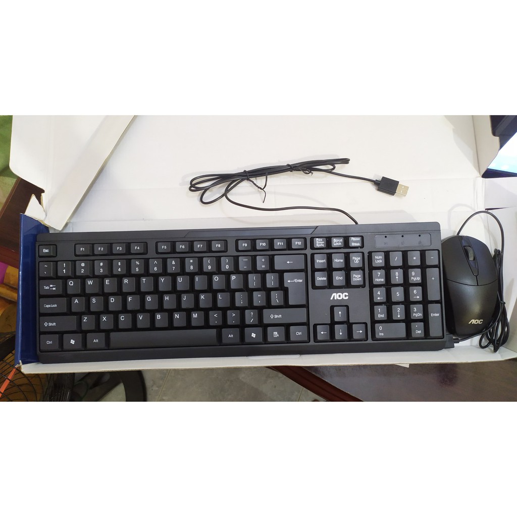 [XẢ KHO] COMBO bàn phím chuột có dây AOC KM160, nhựa chất lượng cao, bền bỉ | BigBuy360 - bigbuy360.vn