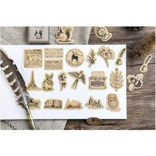 Sticker vintage bullet journal thích hợp decor sổ nhỏ
