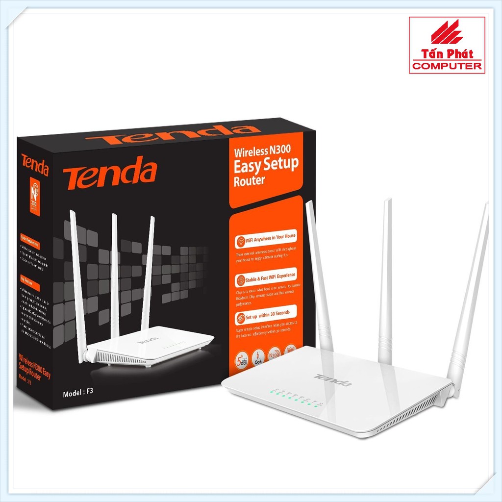 Bộ Phát Wifi Chuẩn N 300Mbps Tenda F3