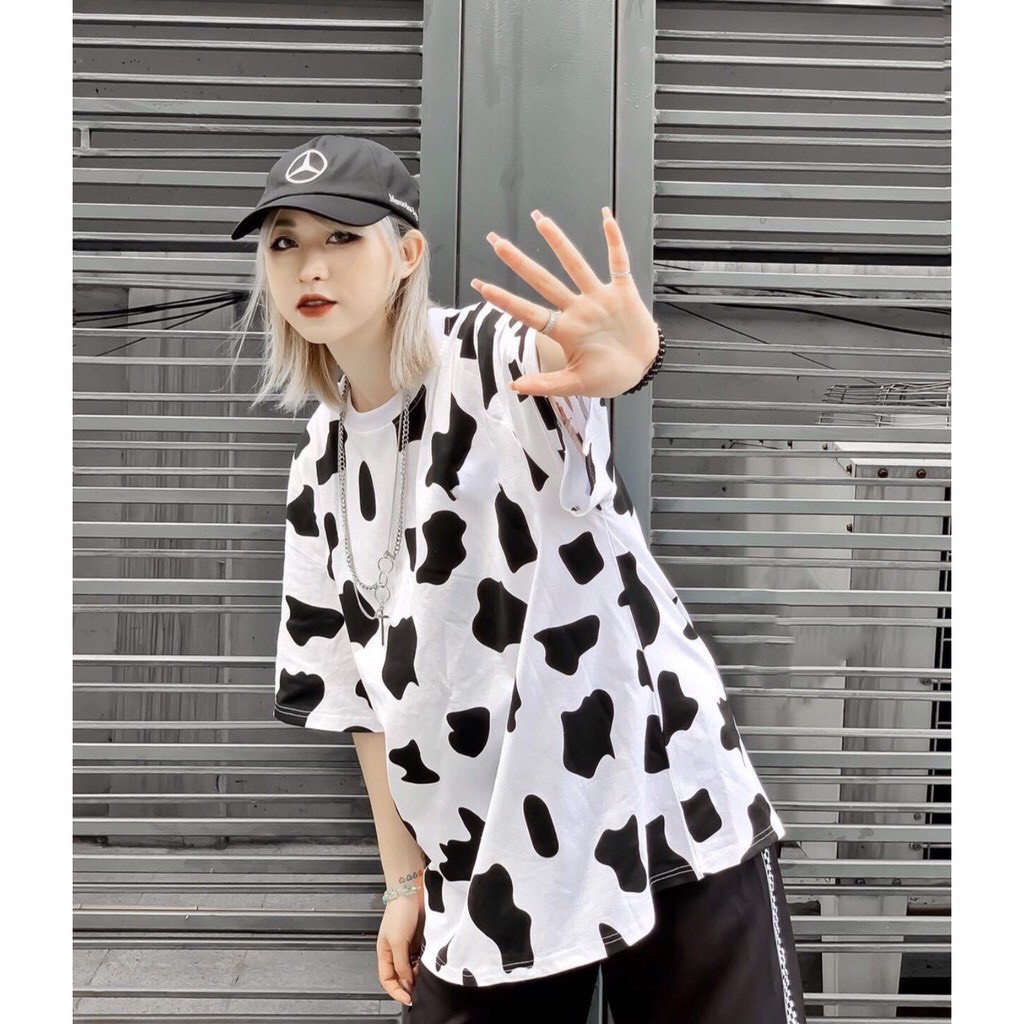 ⚡ Đồng Giá 39k ⚡  Áo thun bò sữa tay lỡ dáng rộng Unisex | BigBuy360 - bigbuy360.vn