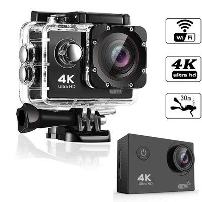 CAMERA HÀNH TRÌNH XE MÁY WIFI, Camera Hành trình chống nước 4K Sports Ultra HD DV vô cùng sắc nét - Hàng Nhập Khẩu