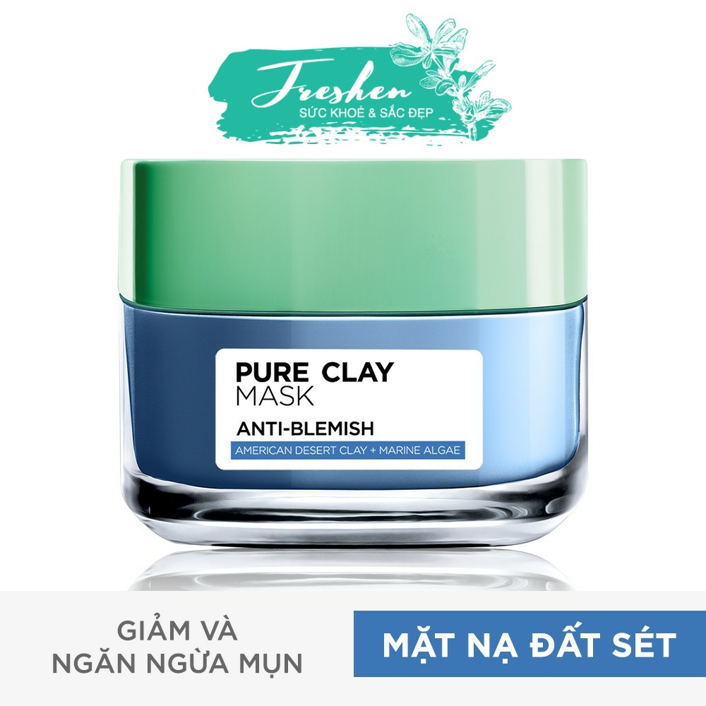 ✅ (CHÍNH HÃNG) Mặt nạ đất sét thanh lọc da L'Oreal Paris Pure Clay Mask 50g