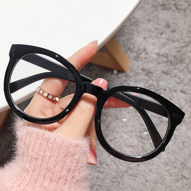 Mắt kính thời trang trong suốt chống ánh sáng xanh bảo vệ mắt dáng mặt tròn cực hot- 908