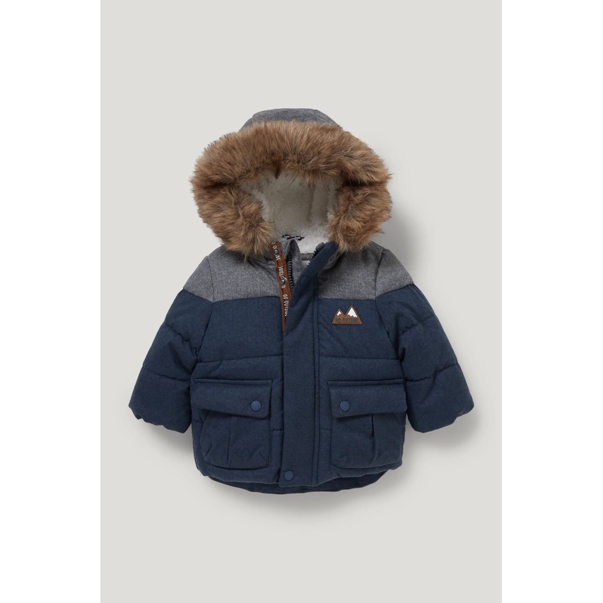 Áo khoác parka túi hộp logo ngực