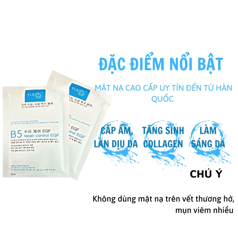 Mặt nạ B5 Yuejin phục hồi làm dịu da,B5 Repair  Control công nghệ Hàn Quốc giúp trắng da, trẻ hóa da, nâng cơ