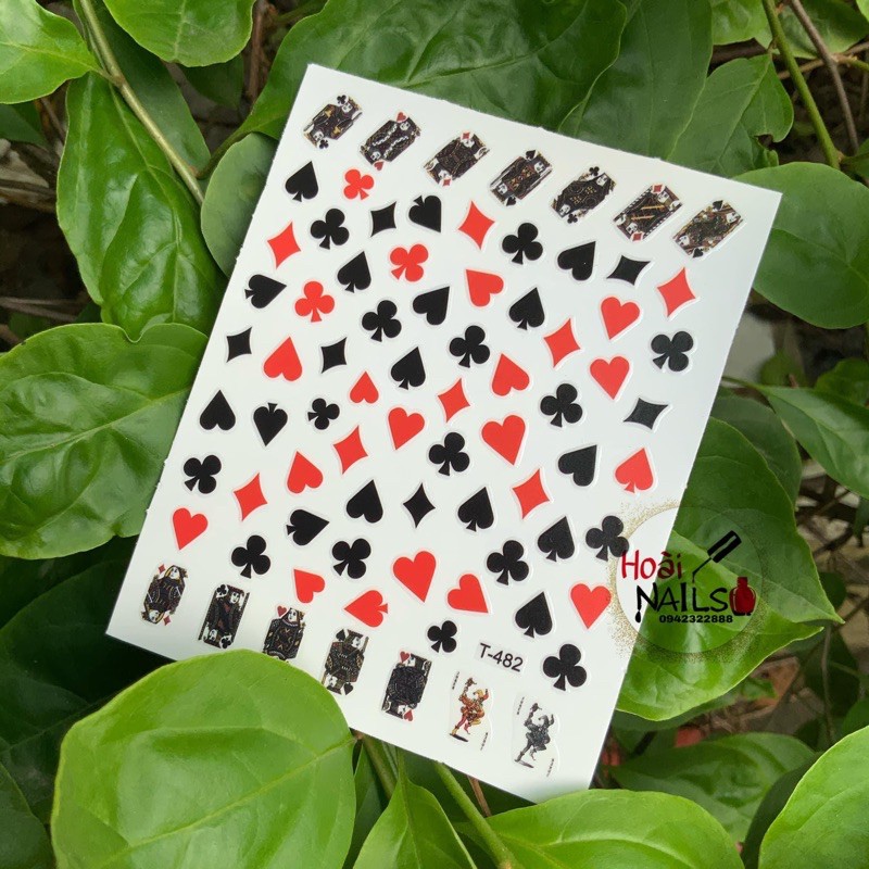 Sticker lá bài nail 2021