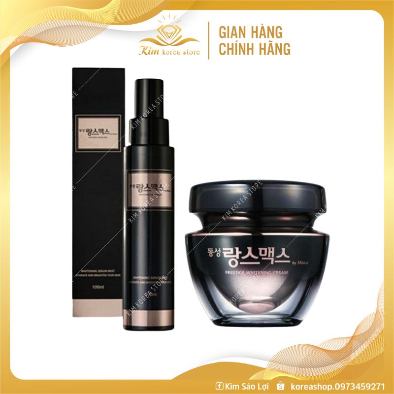 Cặp Tinh chất + Kem dưỡng trắng giảm thâm nám Dongsung mẫu mới