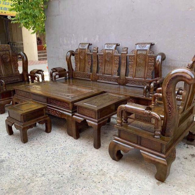 Bộ bàn ghế tần thuỷ Hoàng gỗ mun