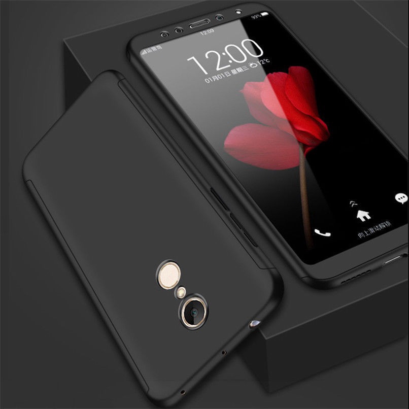 Xiaomi Redmi 5 Plus Note 4X 360° Full Cover Tempered Glass Protects your Phone back and frame from Fingerprints