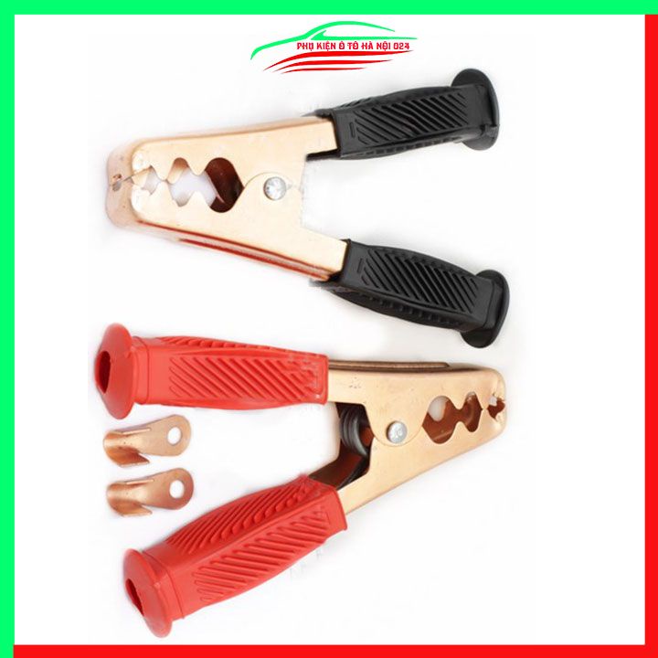 Bộ 2 Kẹp Ác Quy, Kẹp Cá Sấu Câu Bình Ô Tô 500A Cỡ Lớn 17x13x5cm
