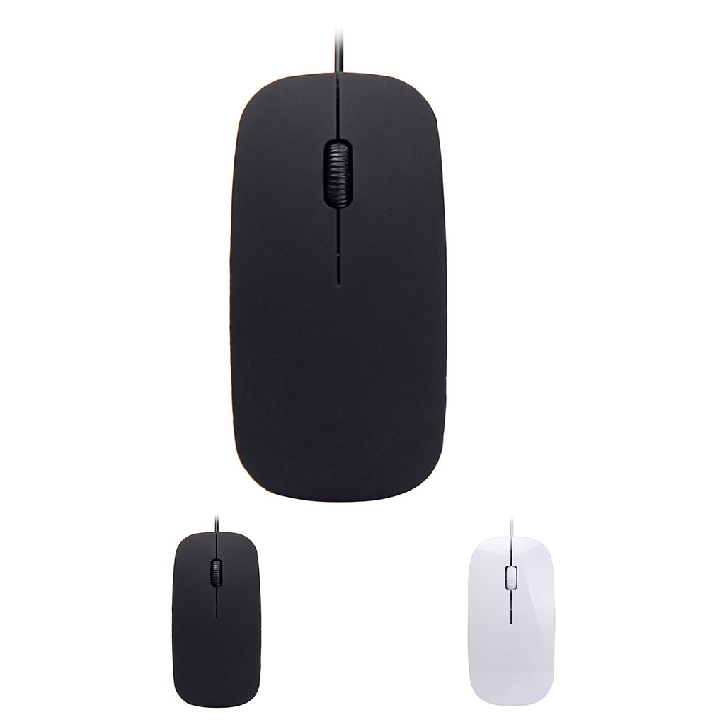 [CHOO] Wired Ultra-thin Mini Mouse Desktop Computer Laptop Matte Black White Cute Ergonomic Gaming Mouse