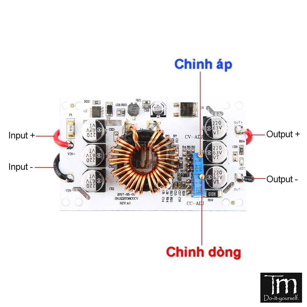 Mạch Tăng Áp Boost 600W 10-60V Đế Nhôm